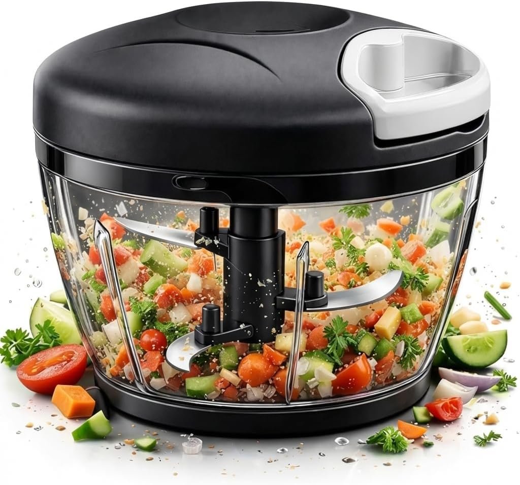 mini processador manual grande 500ml